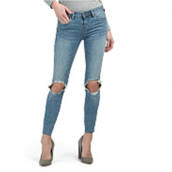 DSTLD Denim - New! DSTLD Womens Destructed Mid Rise Skinny Jeans